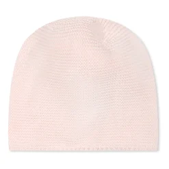 Roze Katoenen Pasgeboren Tricotmuts