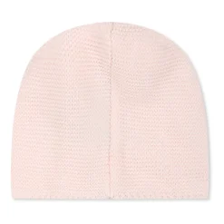 Roze Katoenen Pasgeboren Tricotmuts