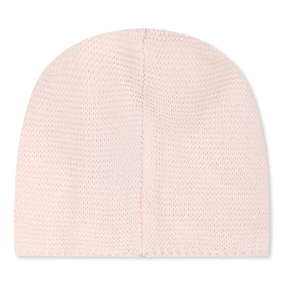 Roze Katoenen Pasgeboren Tricotmuts