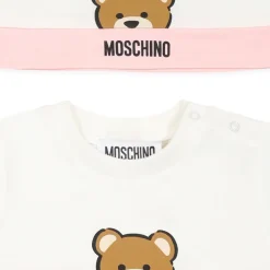 Roze Katoenen Romperset met Teddybeer