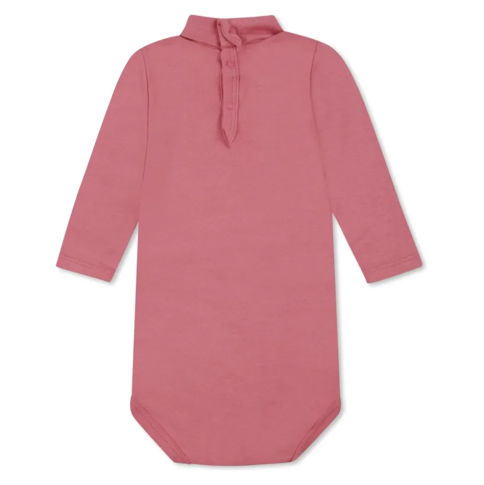 Roze Katoenen Rompertje met Logodetail