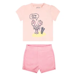 Roze Katoenen Sportpak Marine Print