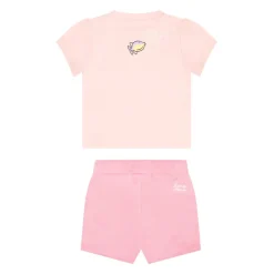 Roze Katoenen Sportpak Marine Print