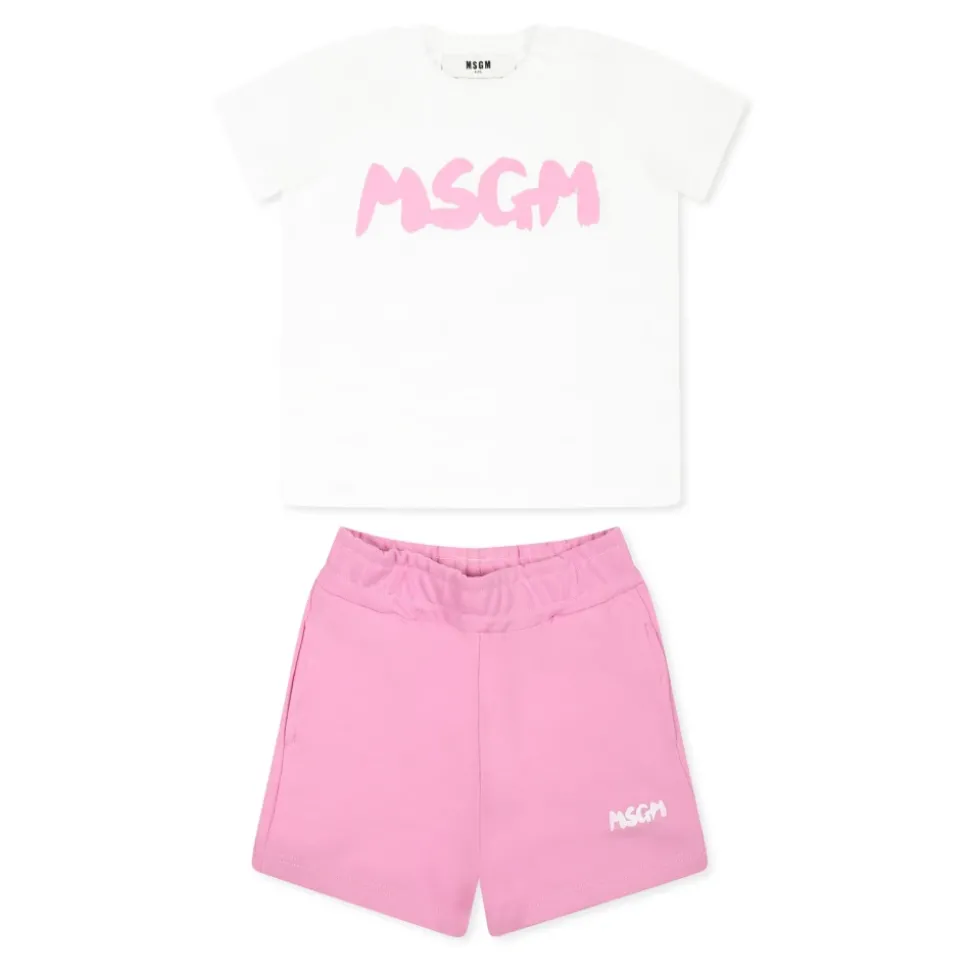 Roze Katoenen Sportpak Set