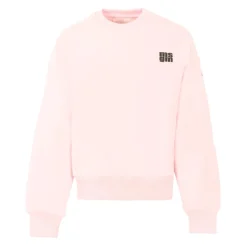 Roze Katoenen Sweatshirt met Logopatch