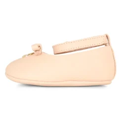 Roze Leren Ballet Flats met Strik