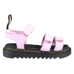 Roze Leren Sandalen met Velcro Sluiting
