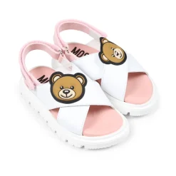 Roze Leren Teddybeer Sandalen