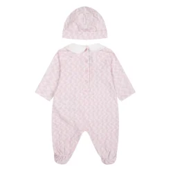 Roze Paisley Romper en Hoed Set