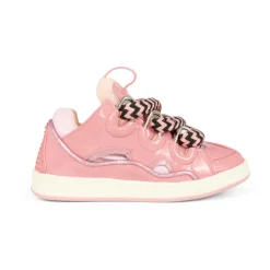 Roze Patentleren Sneakers met Dubbele Veters