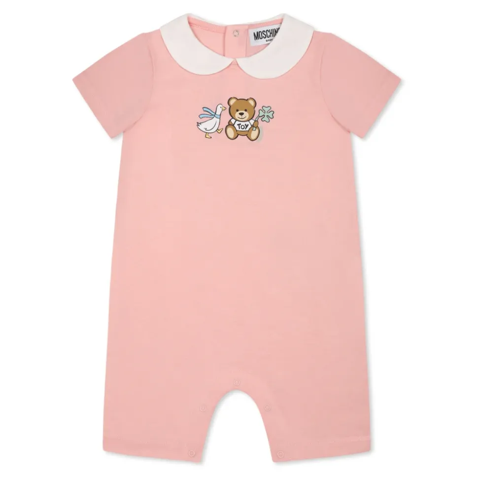 Roze Romper met Teddybeer Versiering