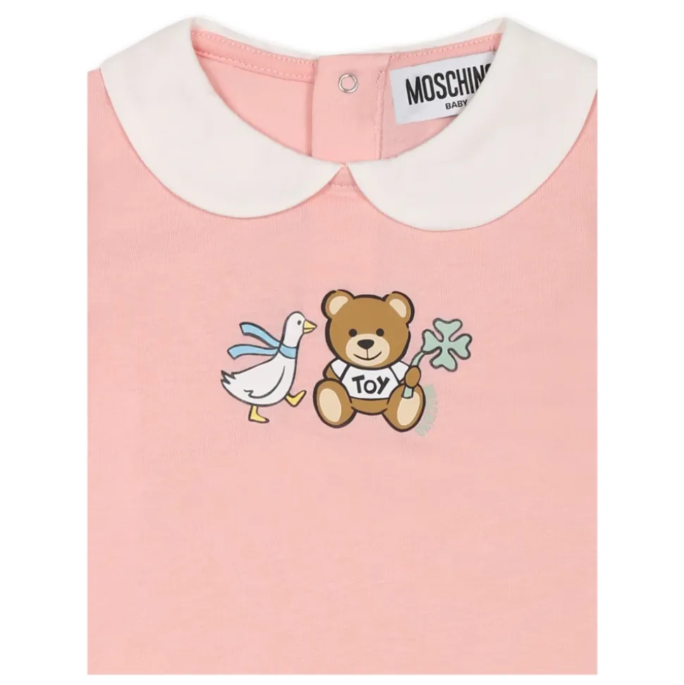 Roze Romper met Teddybeer Versiering