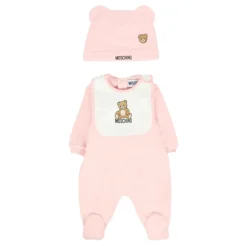 Roze Rompers Set met Teddybeer