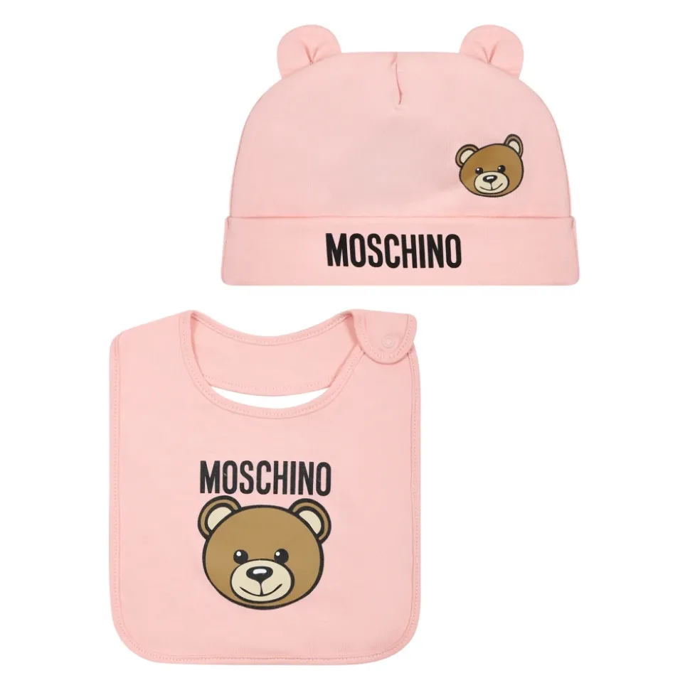 Roze Teddybeer Katoenen Accessoires Set