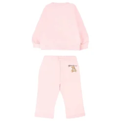 Roze Teddybeerprint Kinderjurk