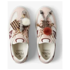 Roze Veterschoenen met FF Appliqué