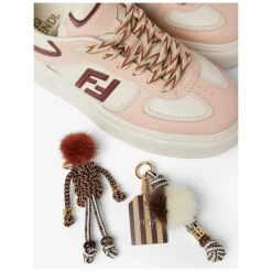 Roze Veterschoenen met FF Appliqué