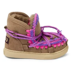Scoubidou crochet-trim suède snowboots