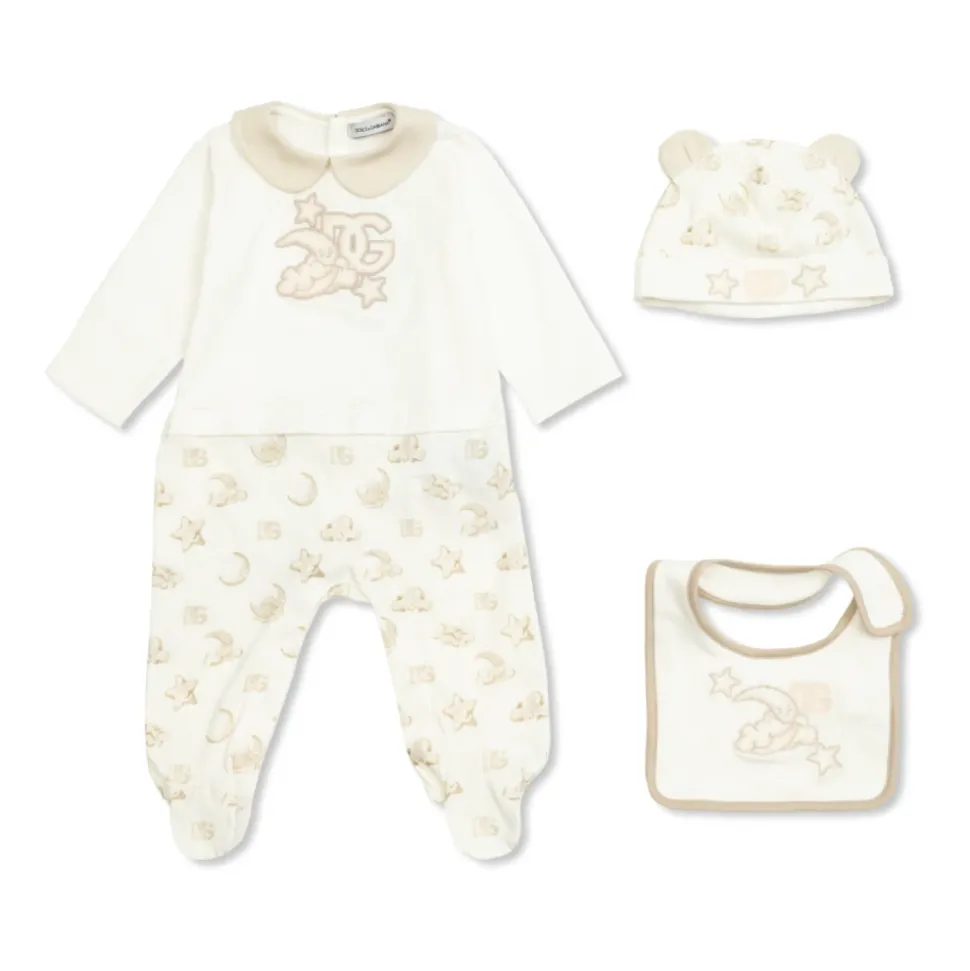 Set: muts, slabber en romper