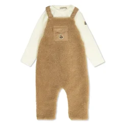 Set: top en broek van nepbont met bretels