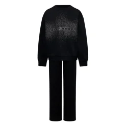 Sportief Zwart Logo Print Trainingspak Set