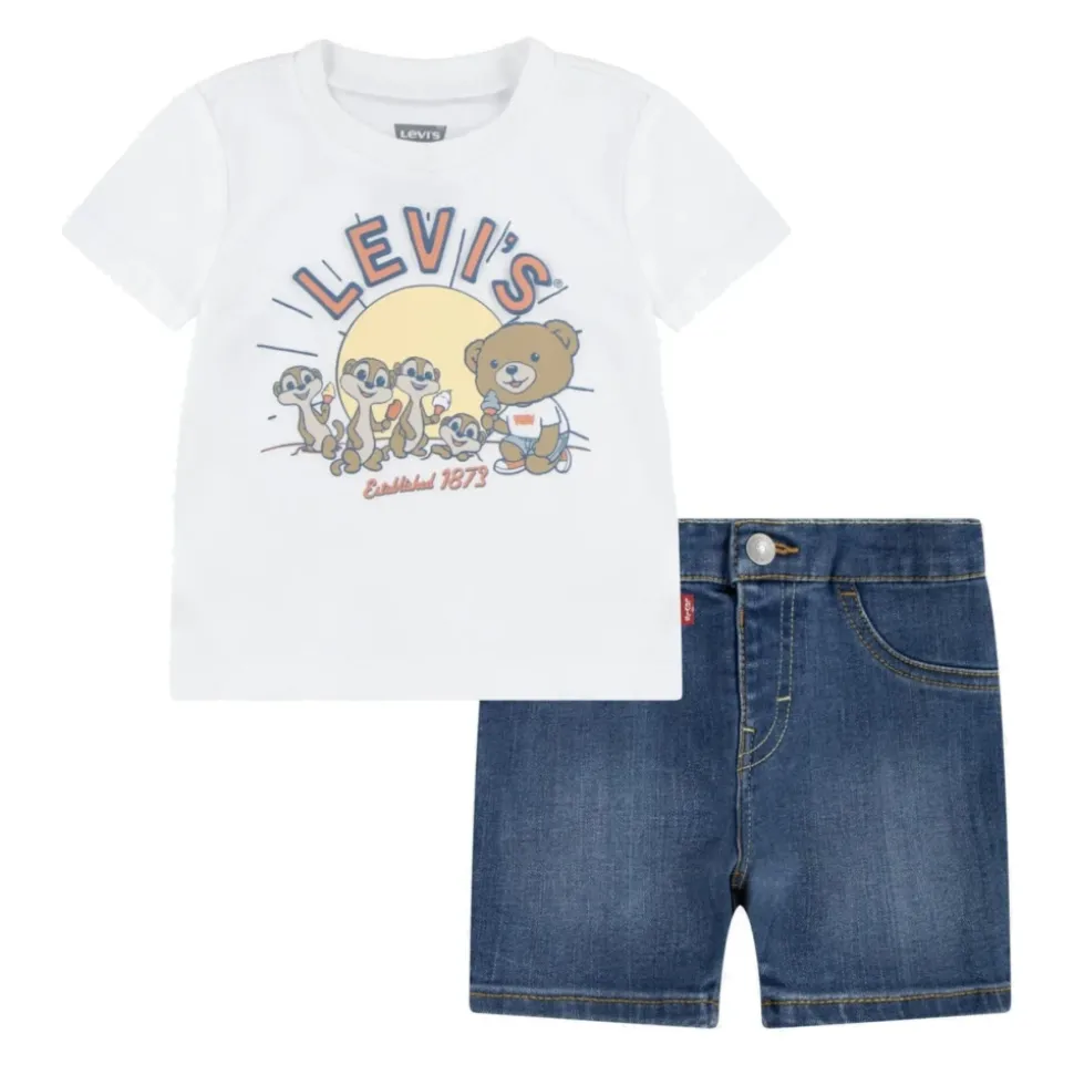 Sportieve Set T-shirt met Print en Bermuda