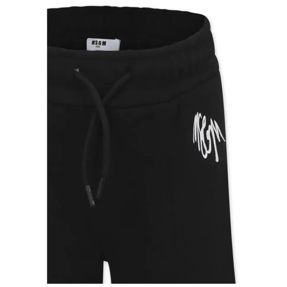 Sportieve Zwarte Katoenen Fleece Broek