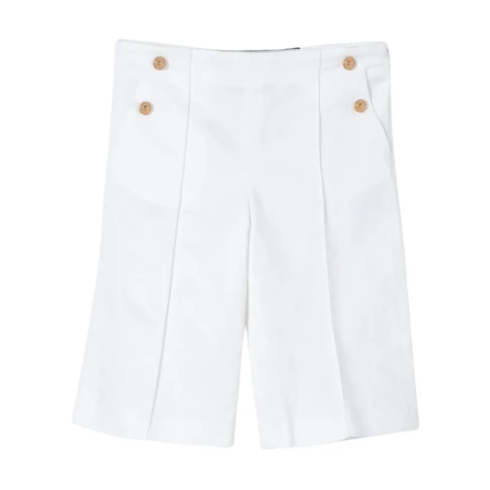 Stijlvolle Witte Knoopshorts