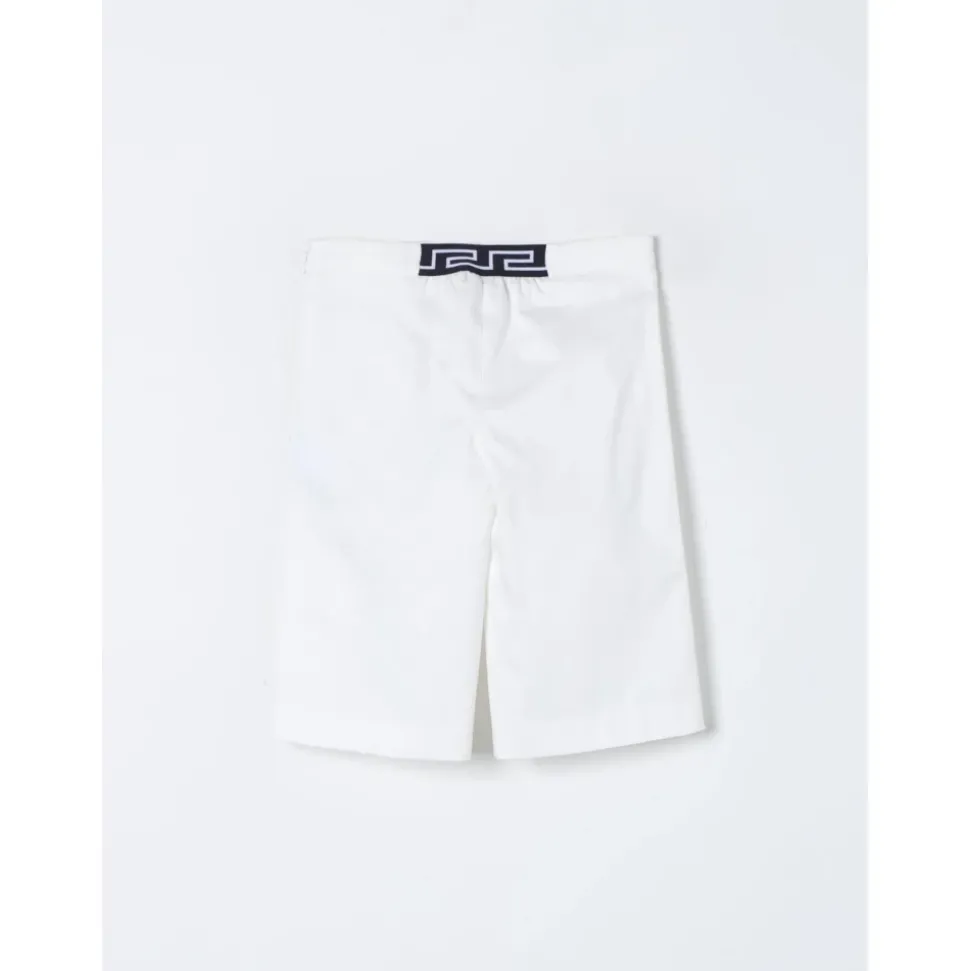 Stijlvolle Witte Knoopshorts
