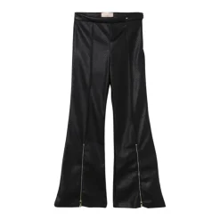 Stijlvolle zwarte leren kinderbroek