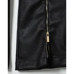 Stijlvolle zwarte leren kinderbroek