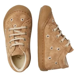 Suede first-steps shoes COCOON EMBR.DAISIES