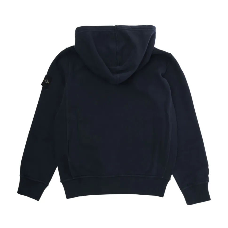 Sweatshirt met vaste capuchon en logopatch