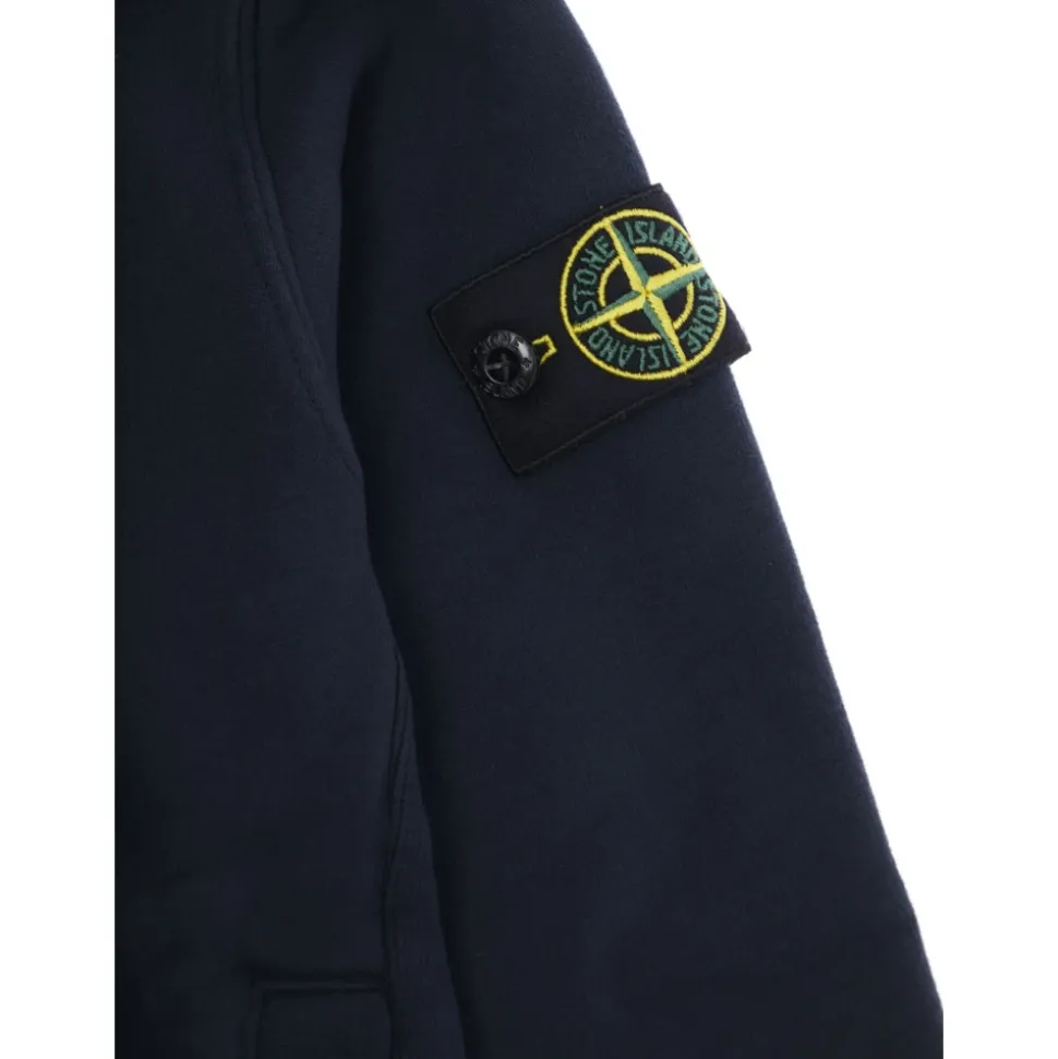 Sweatshirt met vaste capuchon en logopatch