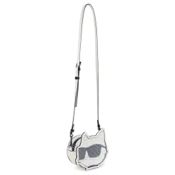 Tas van gecoat gestructureerde stof met strass