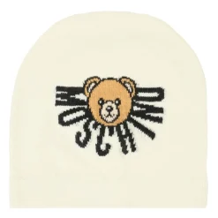 Teddy Bear Logo Ivory Beanie Hat