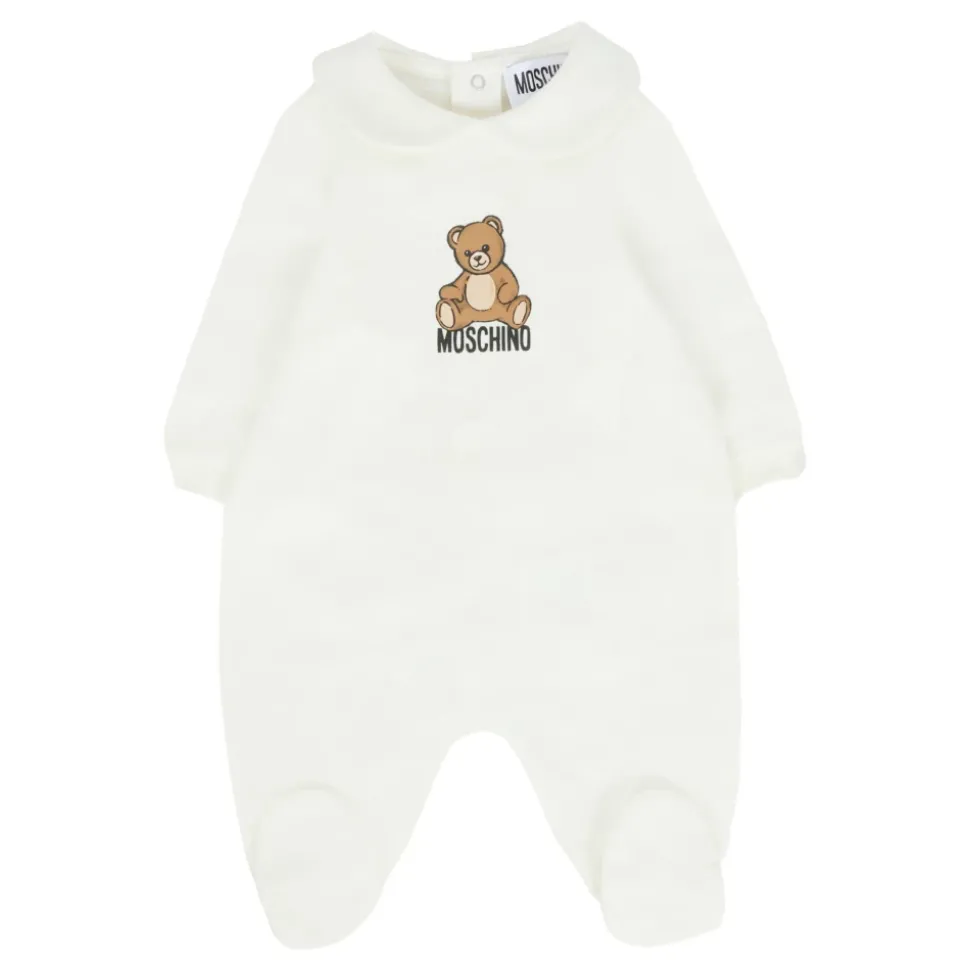 Teddy Bear Print Ivory Rompers