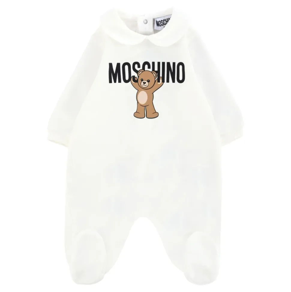 Teddy Bear Print Ivory Rompers