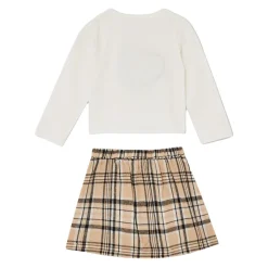 Teddy Check Sportieve Set Geborduurde Print