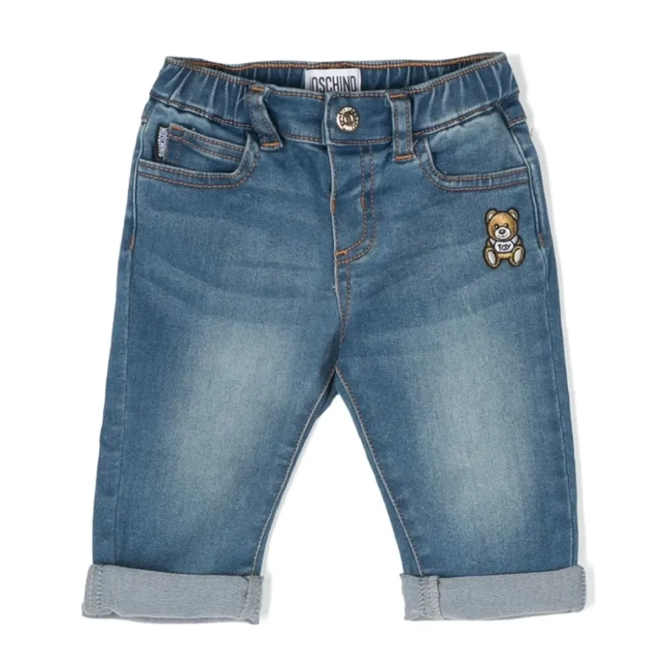 Teddy Patch Stretch Denim Broek