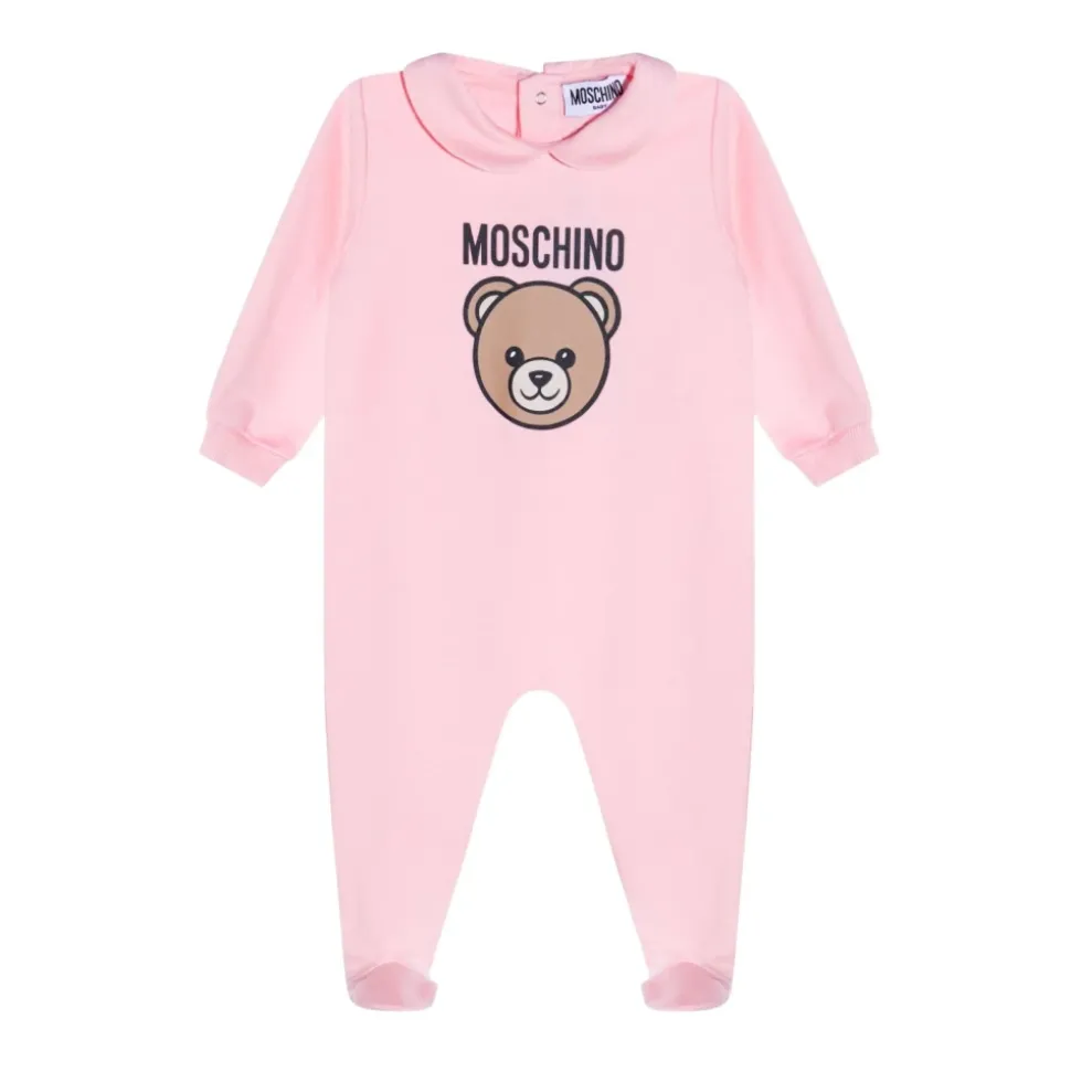 Teddy Print Baby Kleding Set Roze