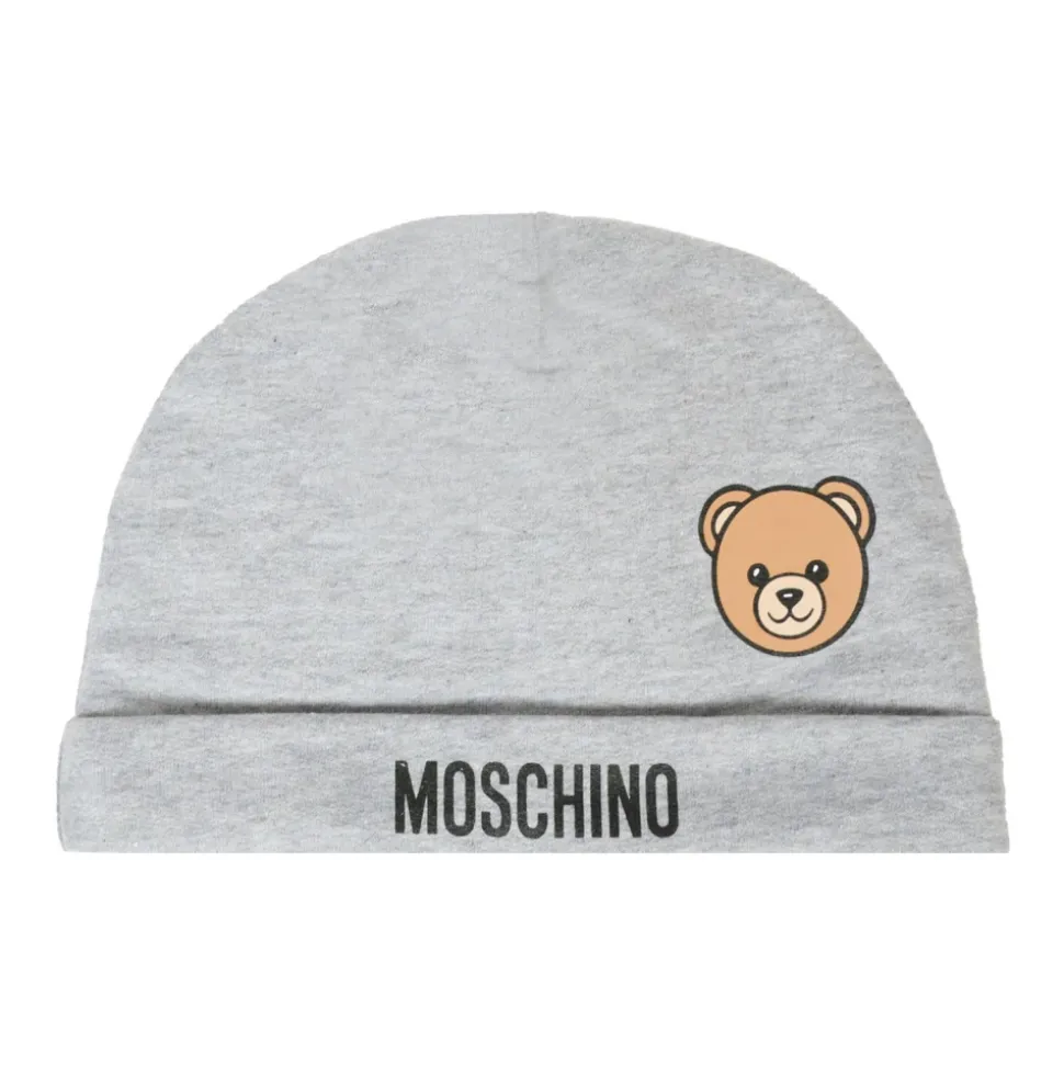 Teddybeer Grijs Nieuwgeboren Katoenen Muts