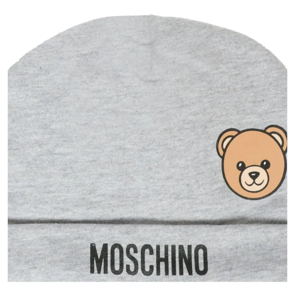 Teddybeer Grijs Nieuwgeboren Katoenen Muts