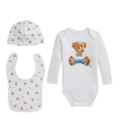 Teddybeer-print katoenen set