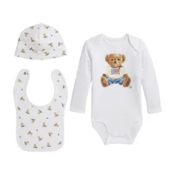Teddybeer-print katoenen set