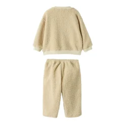 Teddy-effect Tweedelig Pak Beige Kleding
