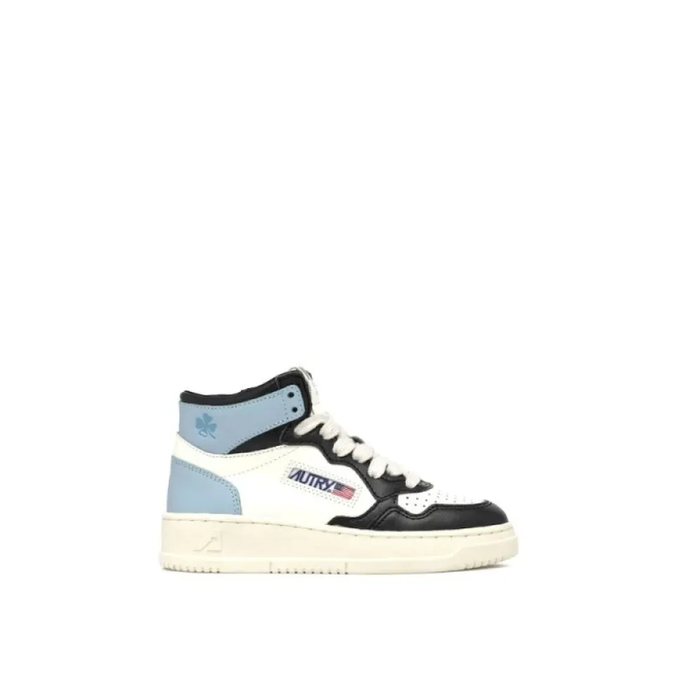 Tricolor Leren Sneakers