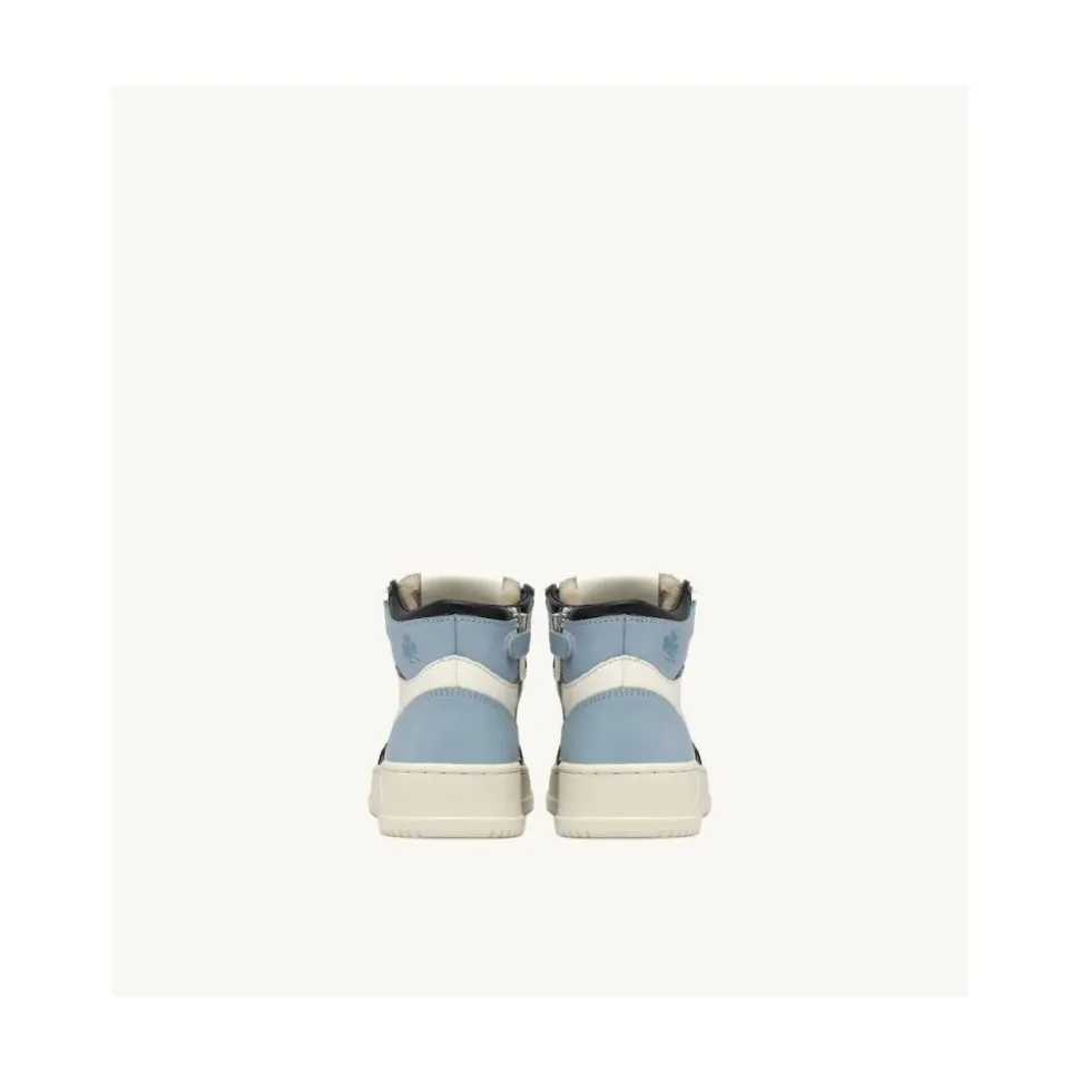 Tricolor Leren Sneakers