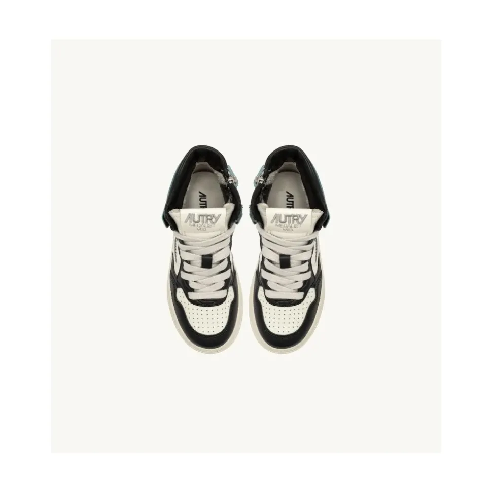 Tricolor Leren Sneakers