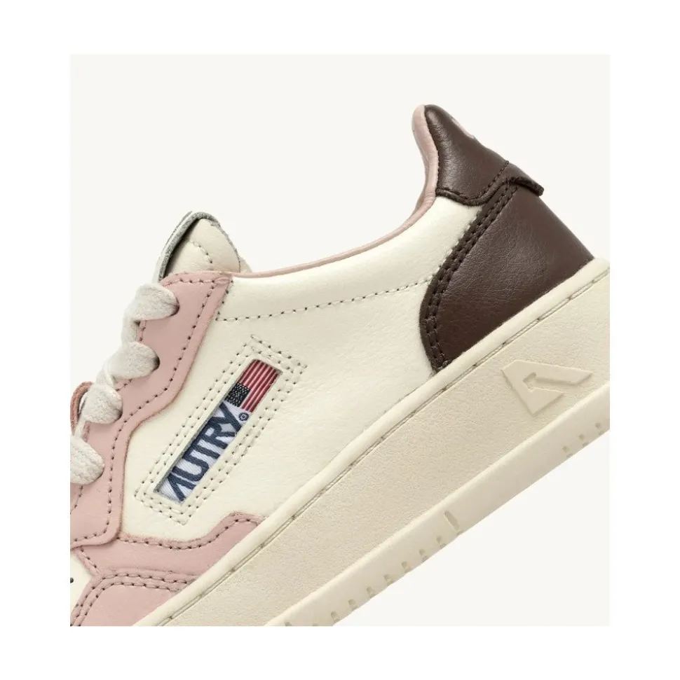 Tricolor Leren Sneakers